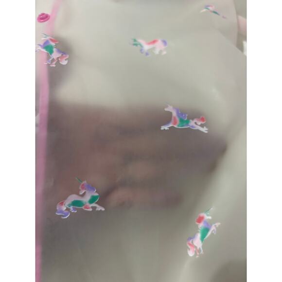 Hatley sheer 8 unicorn raincoat hooded euc w/pockets - Picture 5 of 8